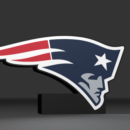 NE Patriots Fan Light LED light box – custom 3D printed – Lit Layer Creations